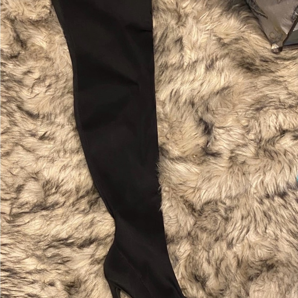 Fashion Nova Black Over the Knee (thigh high)  Boots Sleek Style